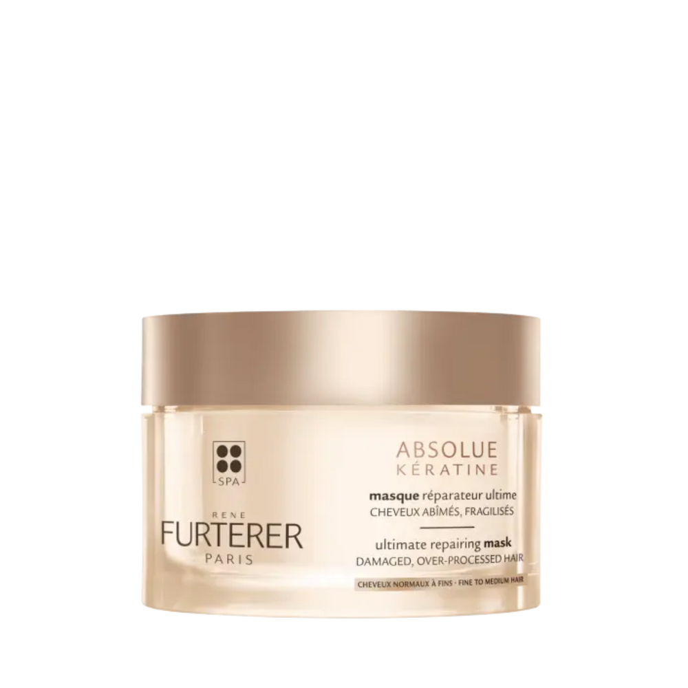 Pot 200 ml du Masque réparateur ultime René Furterer, soin réparateur sans silicone pour cheveux normaux à fins
