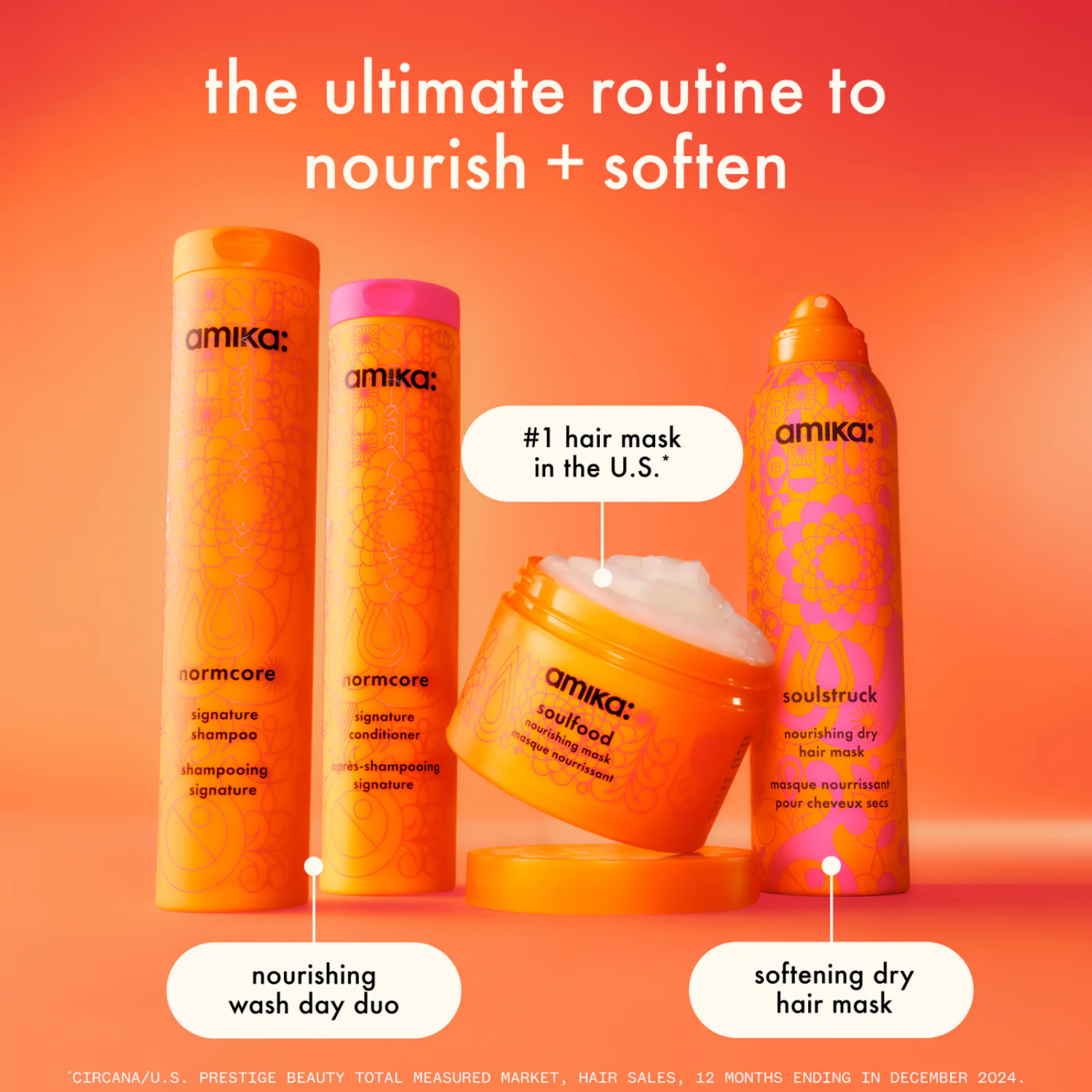 Spray masque sec Amika Soulstruck – soin nourrissant sans rinçage pour cheveux secs et abîmés