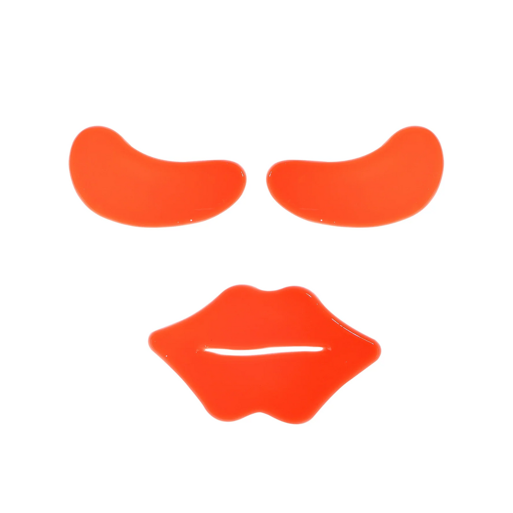 Masques pour les lèvres et les yeux Roselisa infusés au collagène – pack de 3 masques lèvres + 3 patchs yeux.