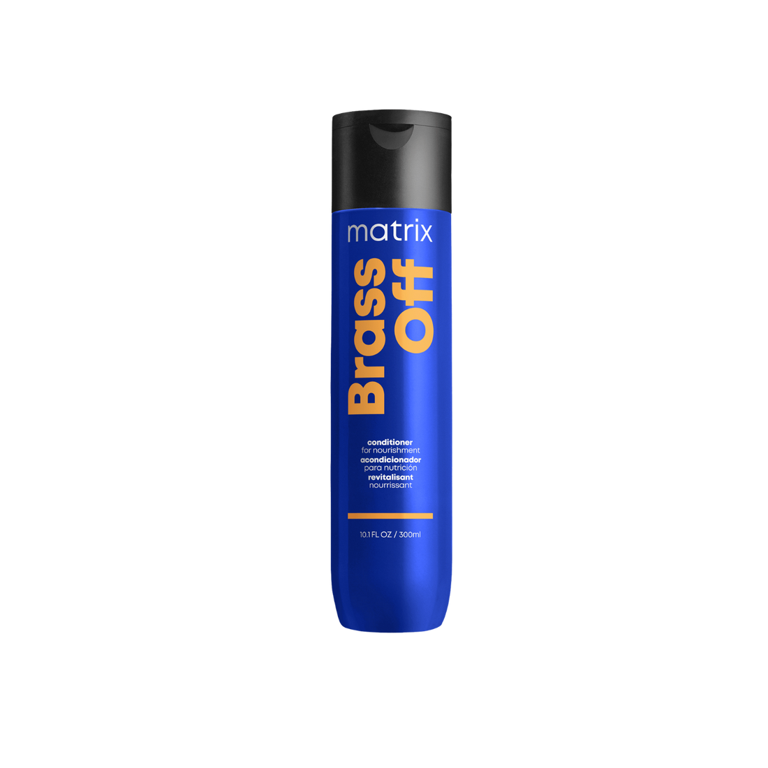 Après-shampooing Matrix Brass Off violet anti-reflets cuivrés pour cheveux châtains, hydratant et démêlant pour cheveux colorés ou décolorés.
