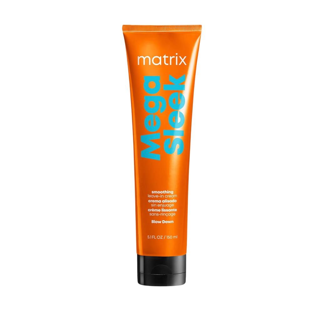 « Tube Matrix Mega Sleek Blow Down crème leave‑in lissante et protectrice »