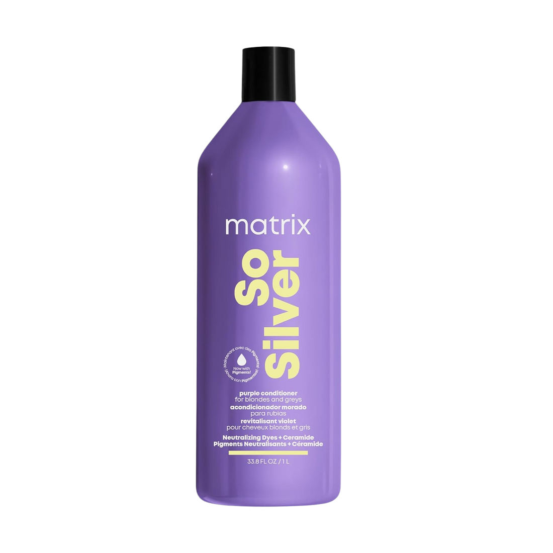Bouteille de Matrix So Silver Purple Pigmented Conditioner pour cheveux blonds et gris