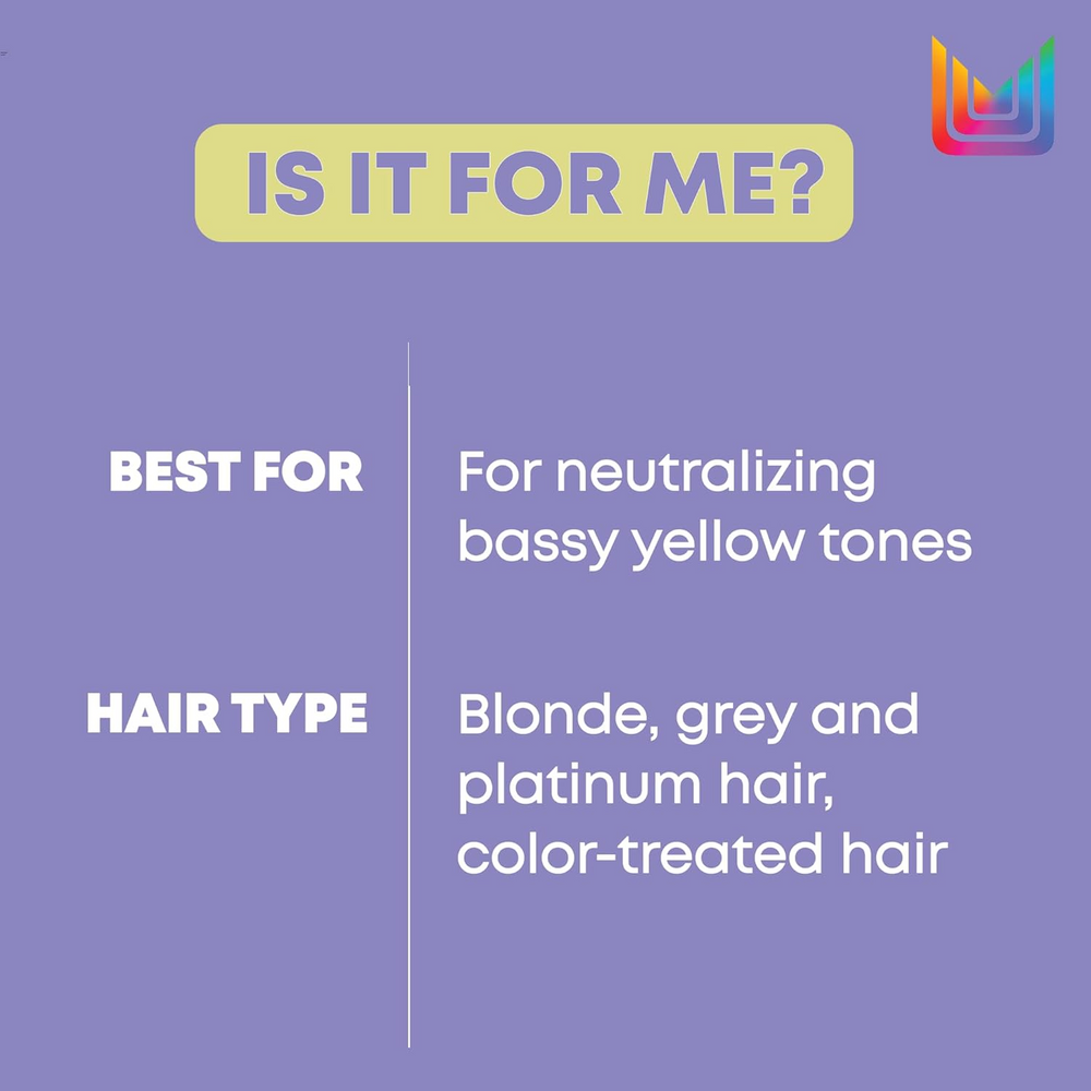 « Bouteille de Matrix So Silver Purple Shampoo — shampooing neutralisant pour cheveux blonds et argentés »