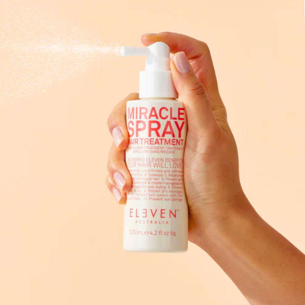 Flacon ELEVEN Miracle Spray Hair Treatment 125 ml — soin leave‑in brillance et protection capillaire