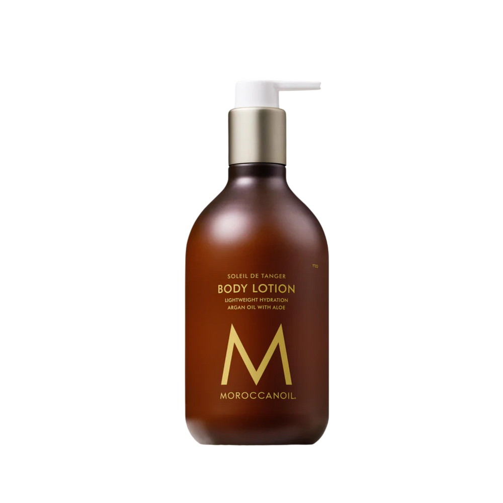 Flacon 360 ml Moroccanoil Body Lotion Soleil de Tanger, lotion corps hydratante parfum agrumes et gingembre à l’huile d’argan

