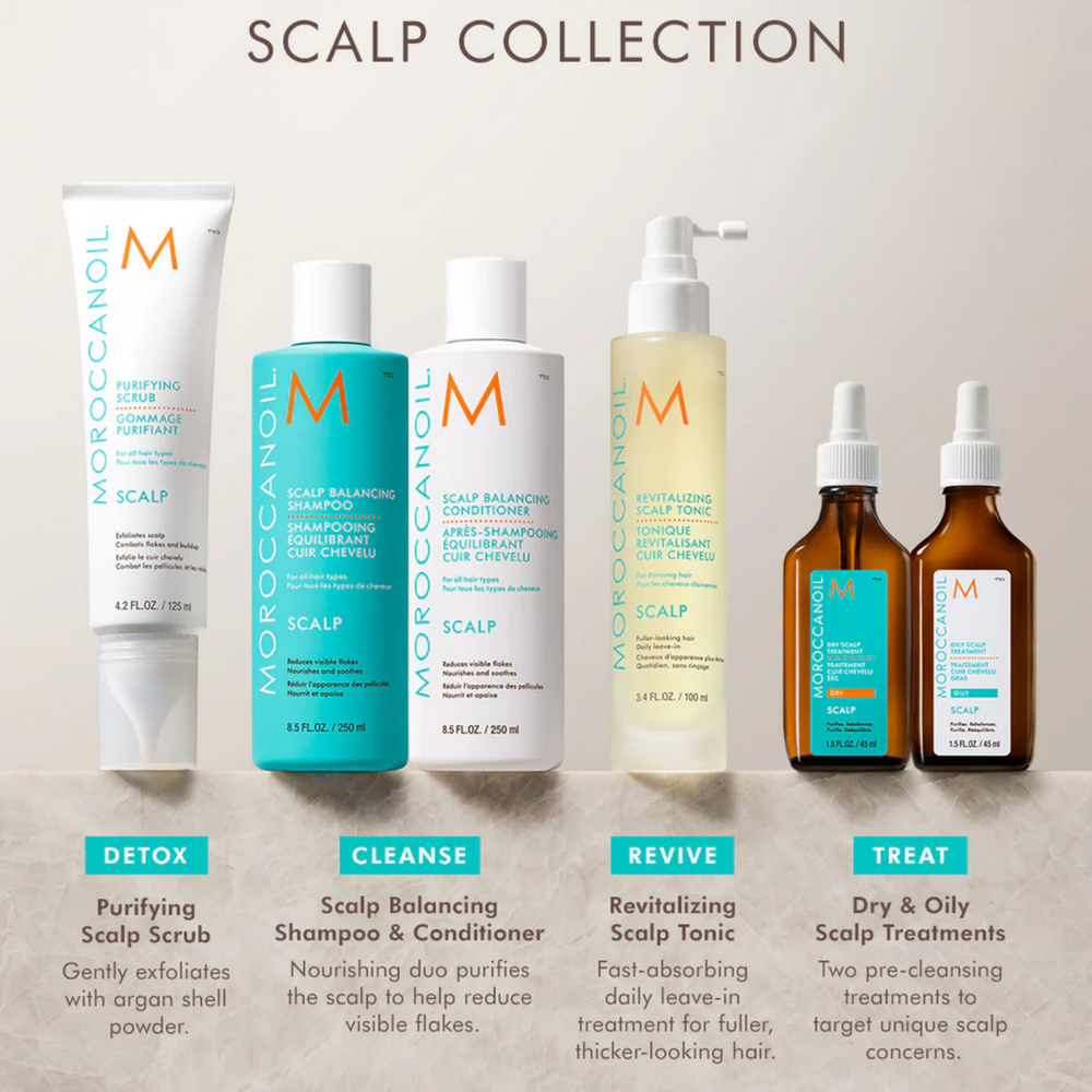 Flacon Moroccanoil Dry Scalp Treatment 45 ml, soin apaisant pour cuir chevelu sec et irrité

