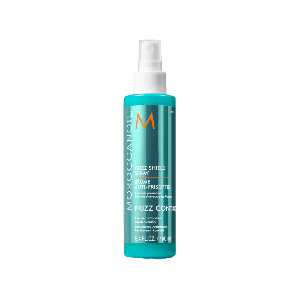 Flacon spray léger Moroccanoil Frizz Shield mist anti-frisottis et brillance

