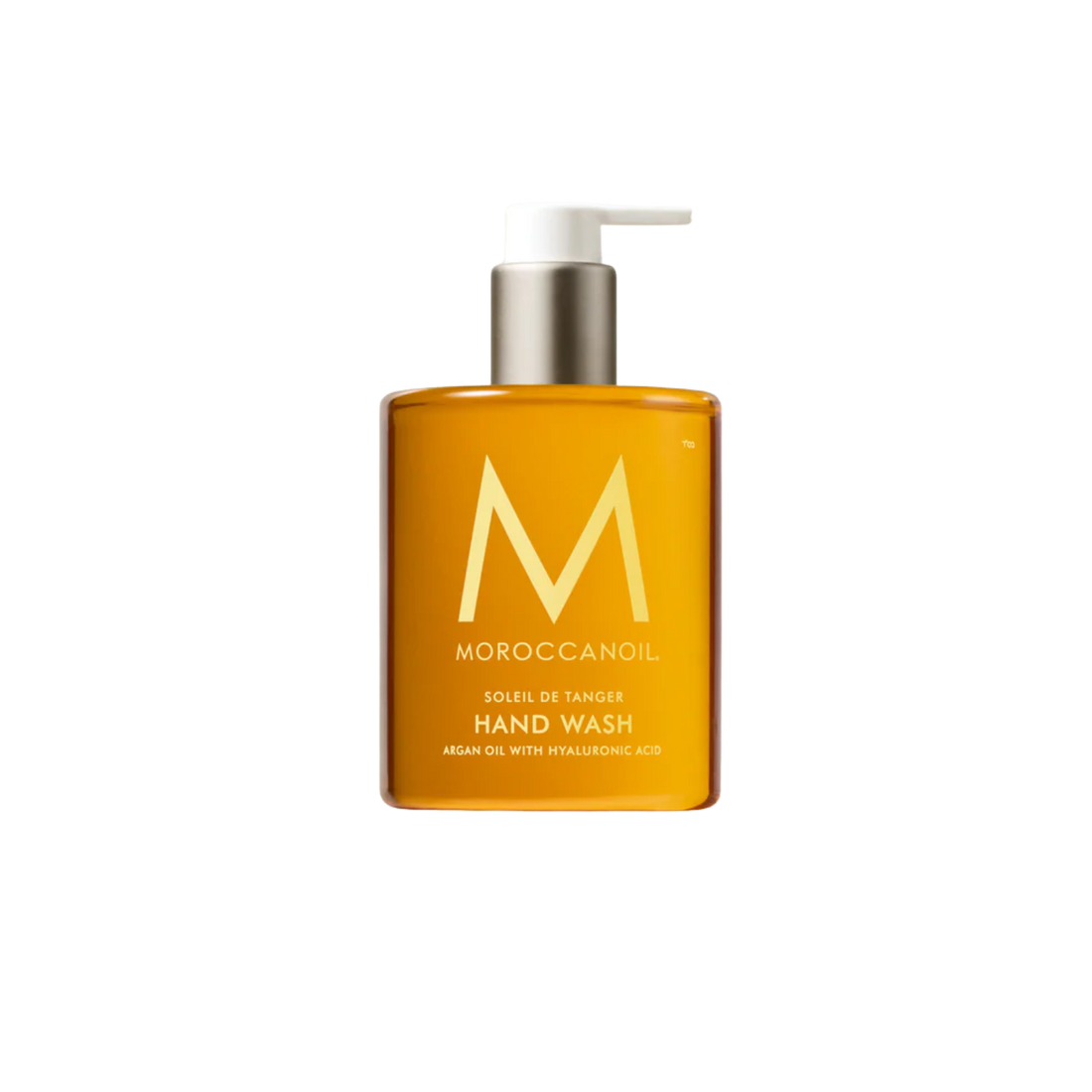 Flacon 360 ml Moroccanoil Hand Wash Soleil de Tanger, savon mains hydratant parfum clémentine, gingembre frais et fleur de néroli à l’huile d’argan


