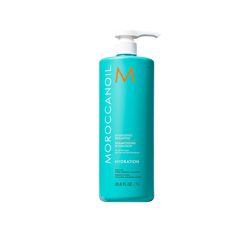 Flacon de Moroccanoil Hydrating Shampoo 250 ml – soin hydratant sans sulfates à l’huile d’argan, algues rouges et vitamines A & E pour cheveux secs et colorés.

