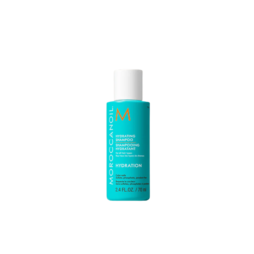 Flacon de Moroccanoil Hydrating Shampoo 250 ml – soin hydratant sans sulfates à l’huile d’argan, algues rouges et vitamines A & E pour cheveux secs et colorés.


