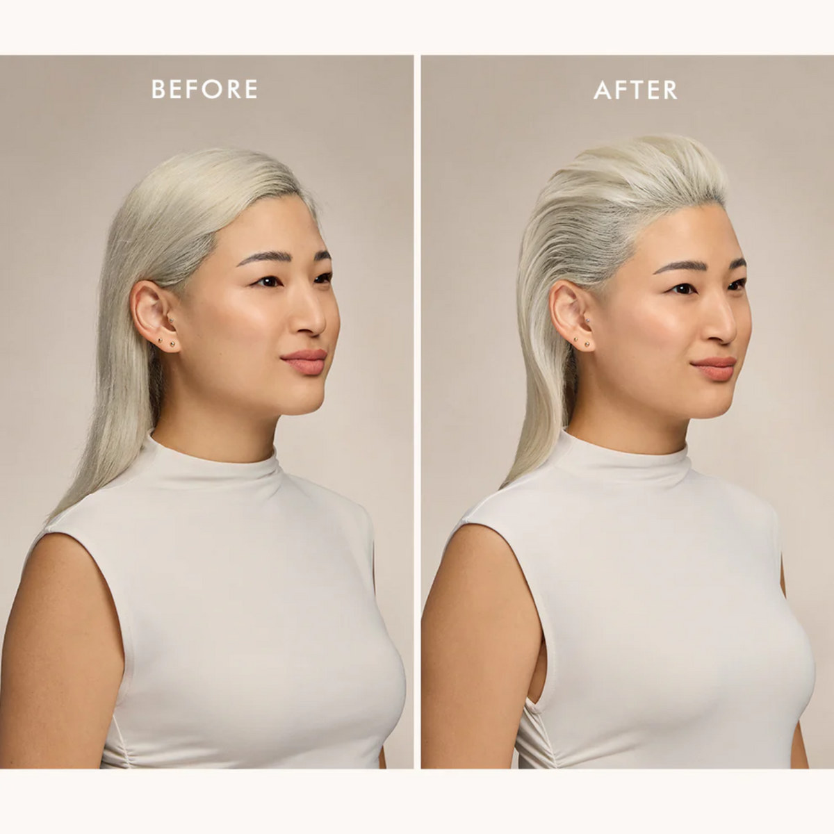 Bouteille de Root Boost Moroccanoil, spray mousse léger pour créer du volume racines et texture naturelle

