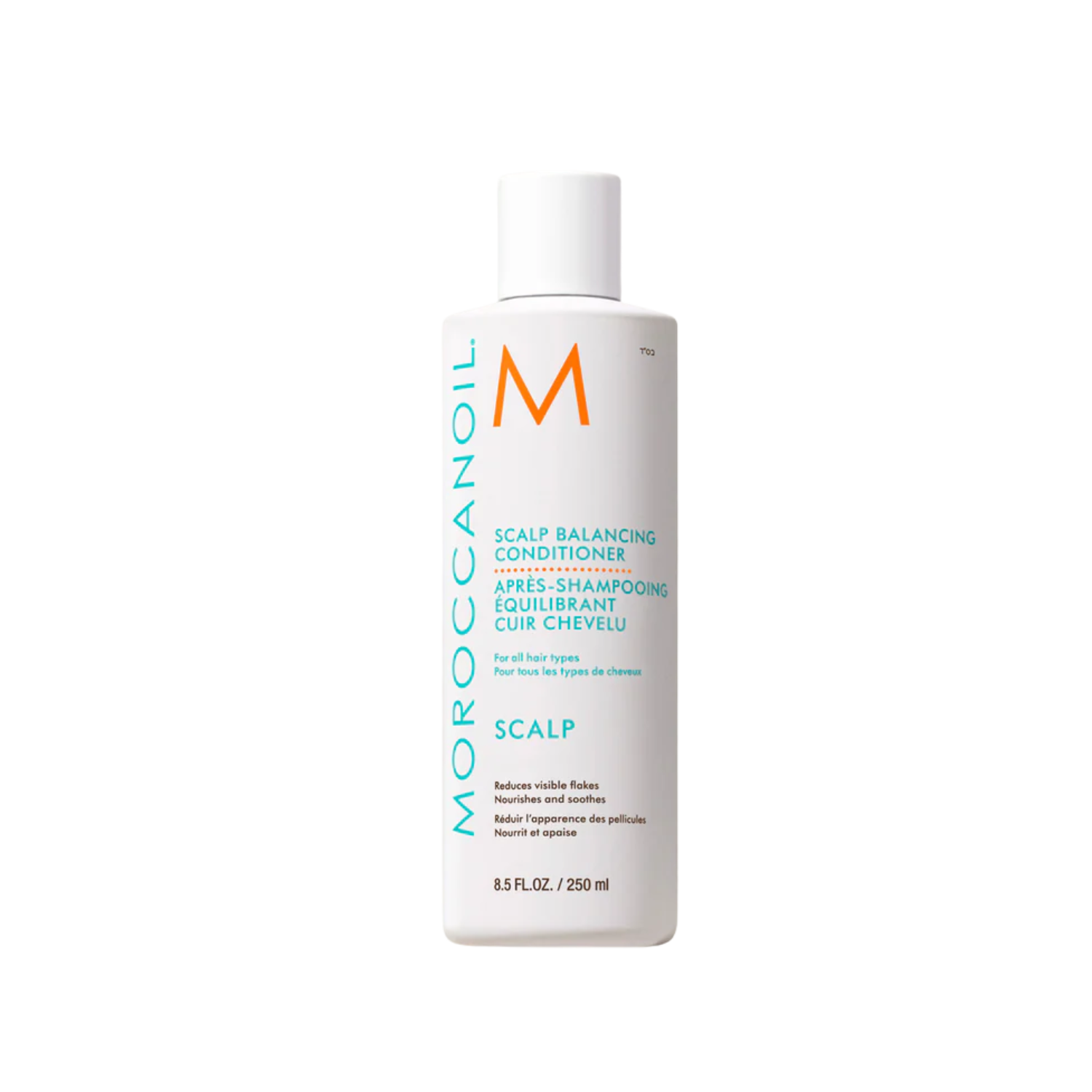 Flacon Moroccanoil Scalp Balancing Conditioner 250 ml, après-shampoing apaisant pour cuir chevelu sec ou gras

