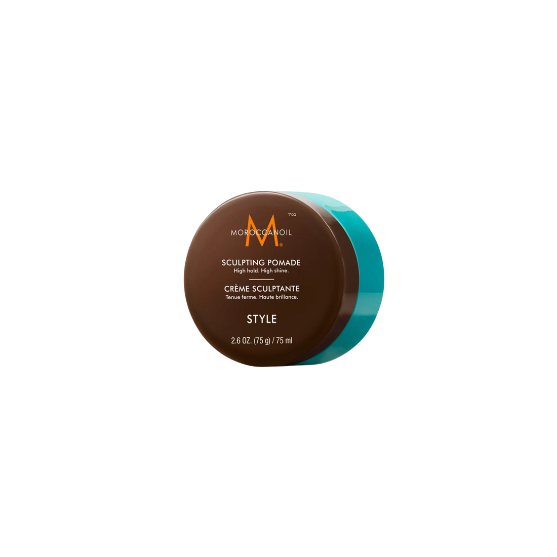 Pot de Moroccanoil Sculpting Pomade 75ml pour coiffage haute tenue avec fini brillant et formule enrichie en huile d’argan.