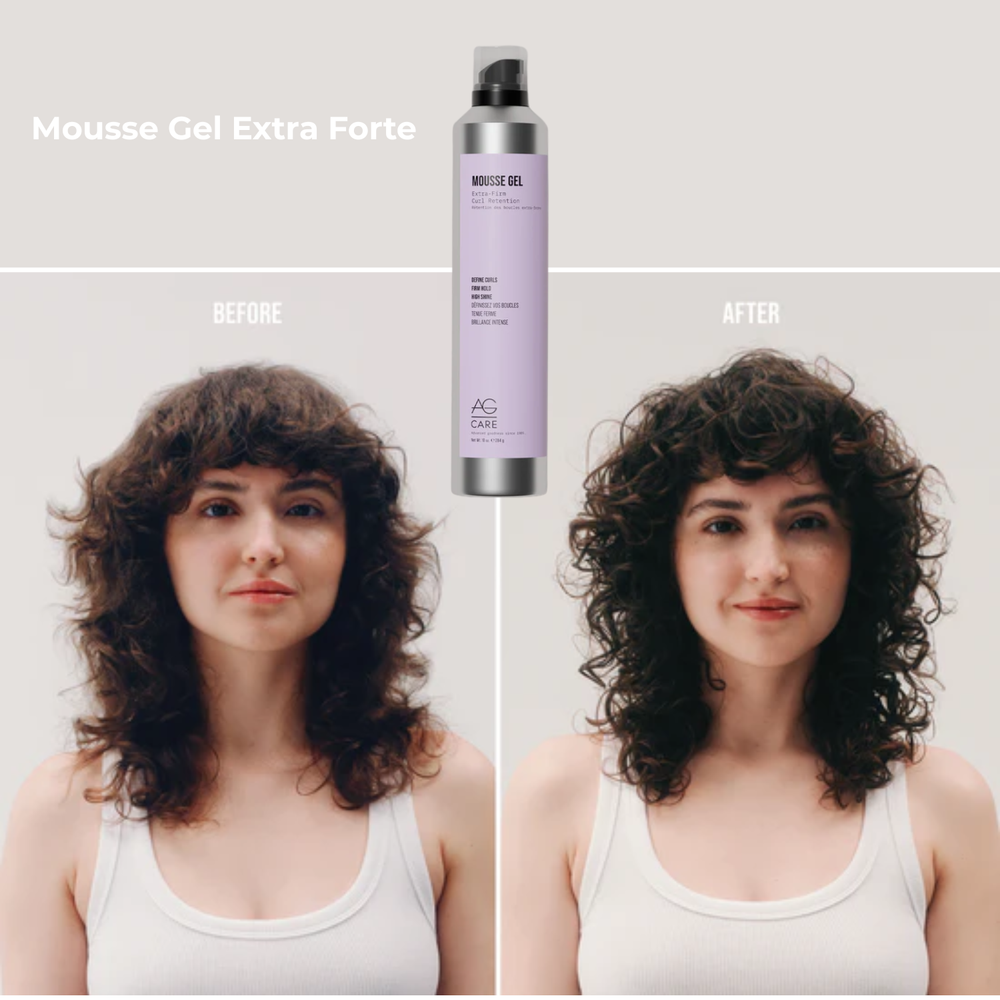 Mousse-Gel AG Care Extra-Firm Curl Retention – Boucles définies & tenues