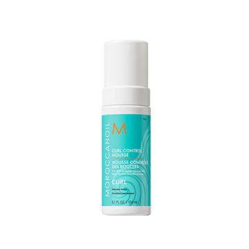 Flacon de la Mousse Contrôle des Boucles Moroccanoil, mousse coiffante légère pour boucles serrées, ondulées ou frisées.

