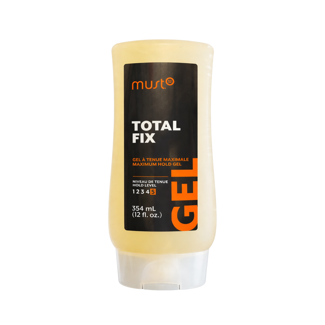 Flacon Gel coiffant Total Fix Must52 374 ml – tenue ultra forte et style structuré