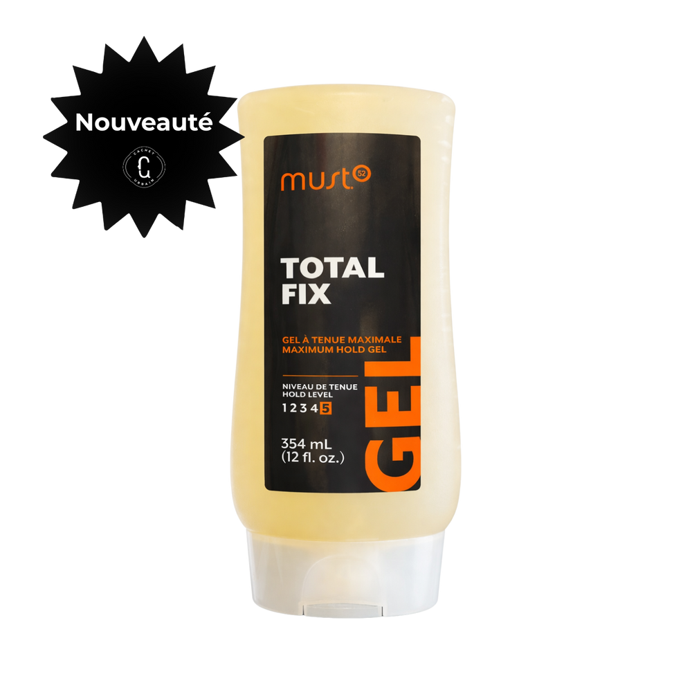 Flacon Gel coiffant Total Fix Must52 374 ml – tenue ultra forte et style structuré