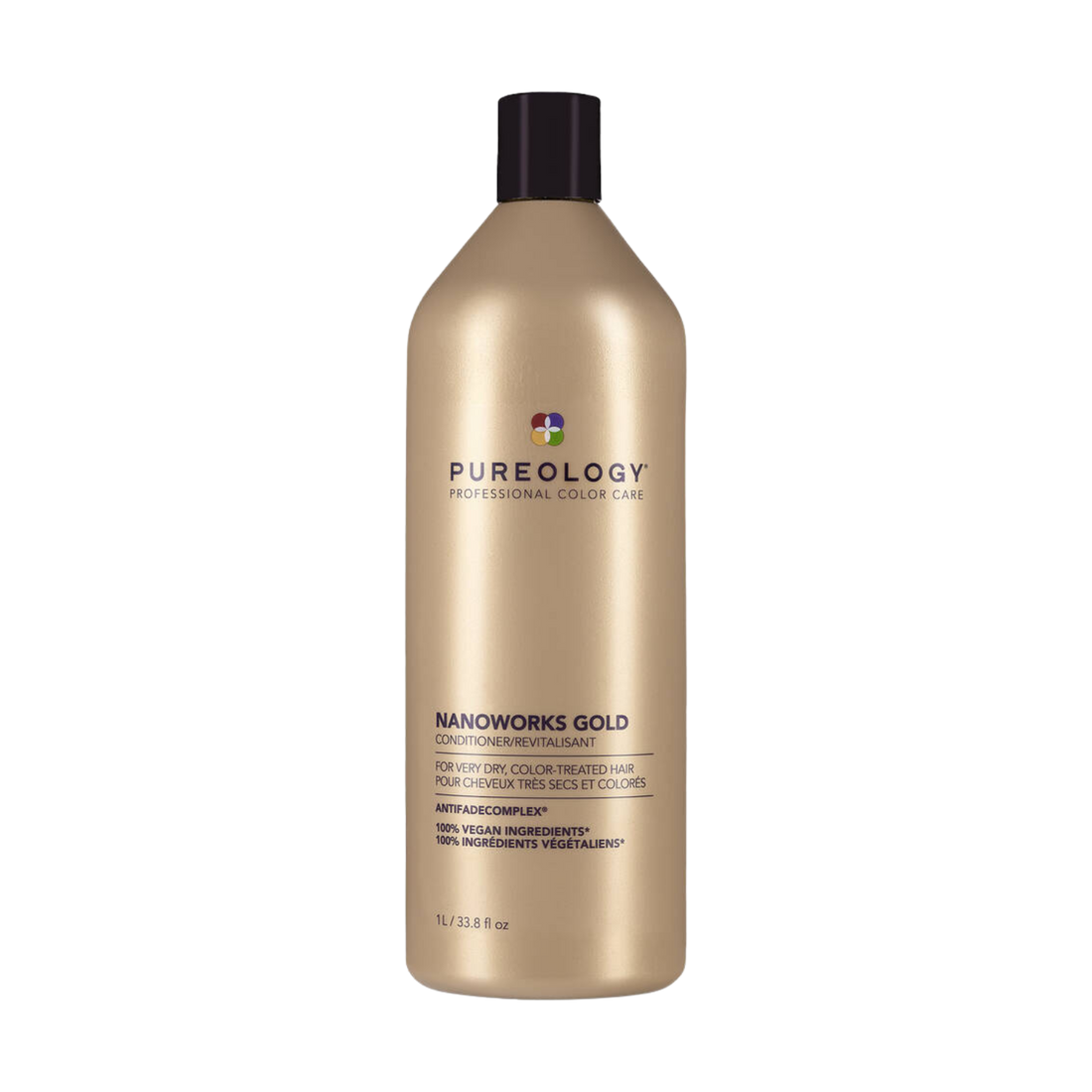 Conditionneur Nanoworks Gold de Pureology – soin vegan luxe réparateur avec huile de marula pour cheveux colorés ternes