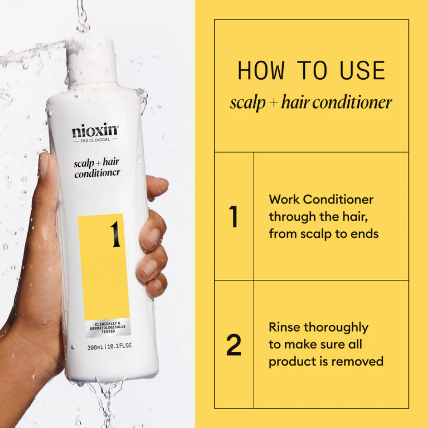 Conditionneur Nioxin System 1 pour cheveux fins et densité capillaire améliorée