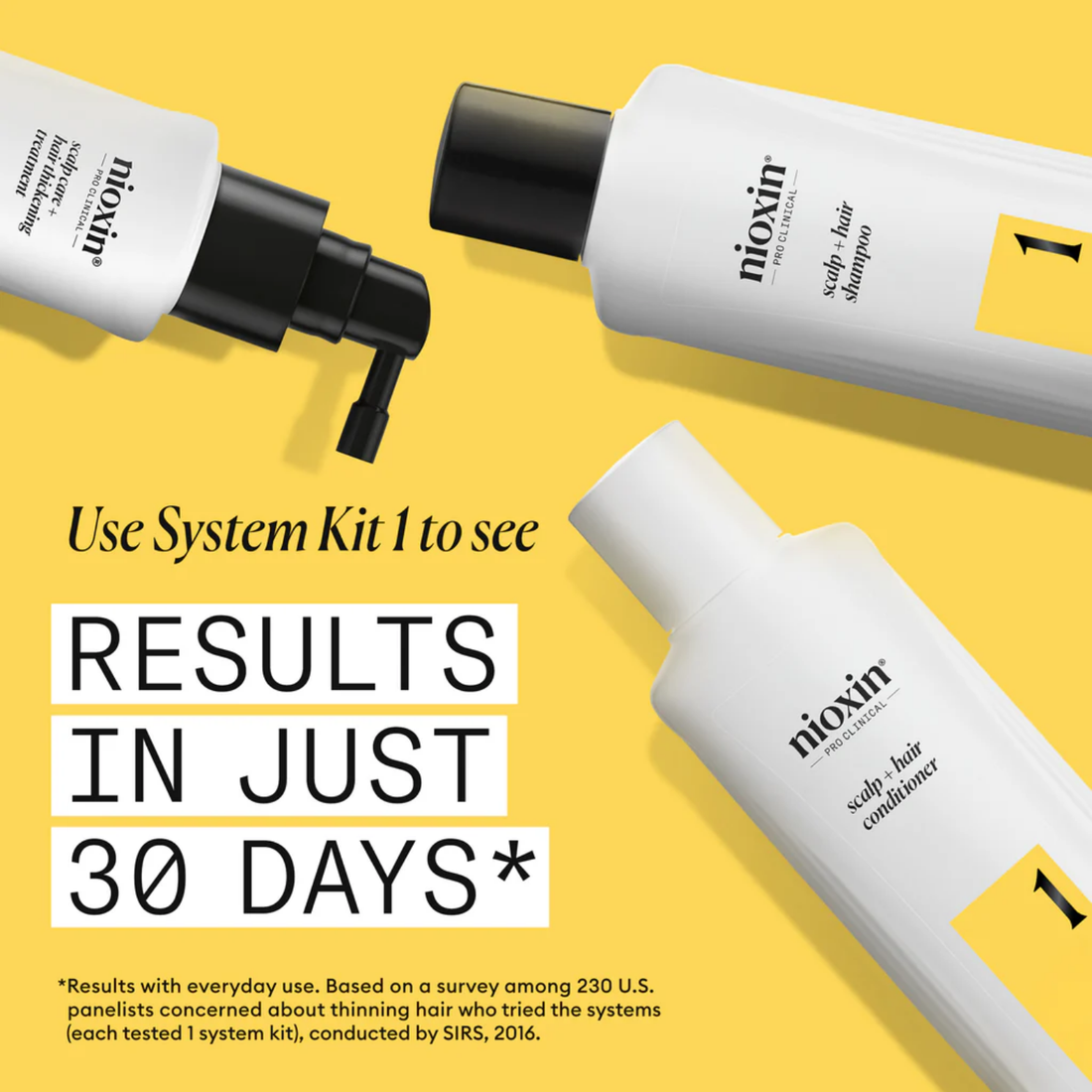 Traitement cuir chevelu Nioxin System 1 sans rinçage pour cheveux naturels clairsemés