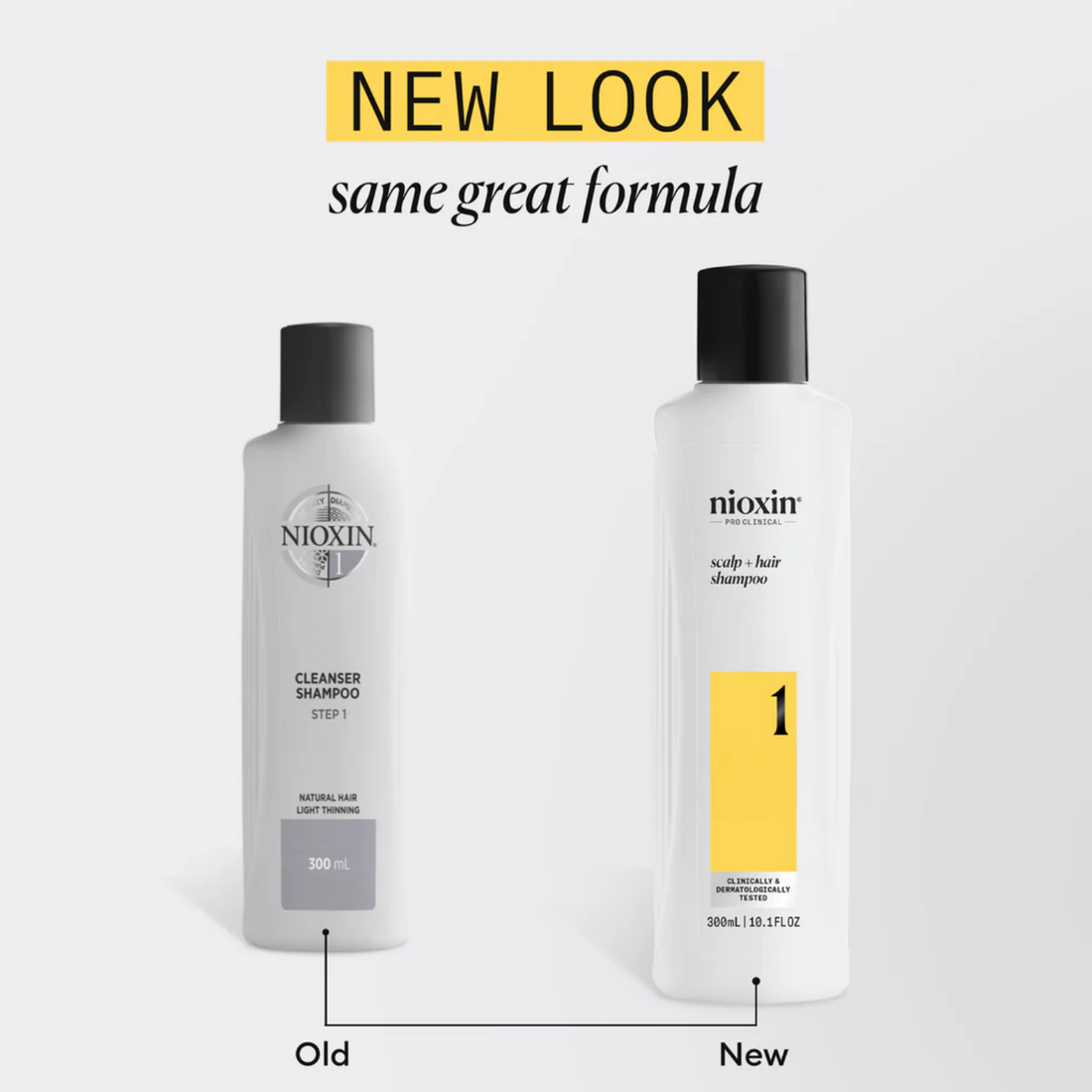 Shampoing Nioxin System 1 Cleanser pour cheveux naturels fins et clairsemés, soin du cuir chevelu