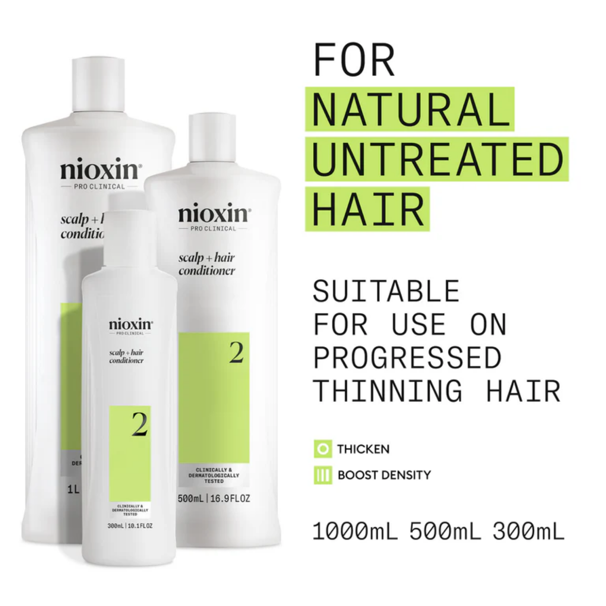 Après-shampoing Nioxin System 2 pour cheveux naturels avec affinement avancé