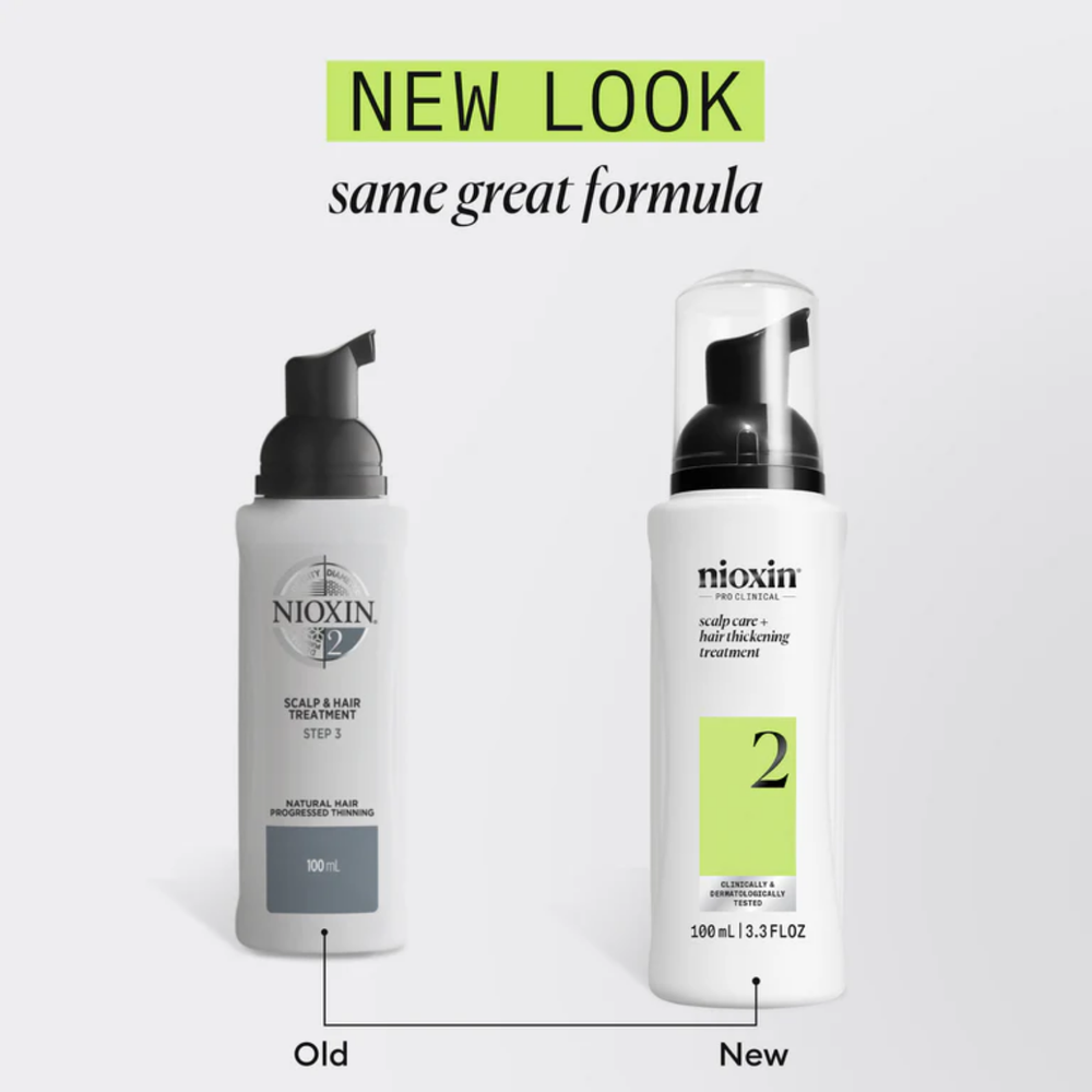 Soin sans rinçage Nioxin System 2 pour cuir chevelu et cheveux naturels clairsemés