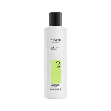 Shampoing Nioxin System 2 Cleanser pour cuir chevelu purifié et cheveux naturels avec affinement avancé
