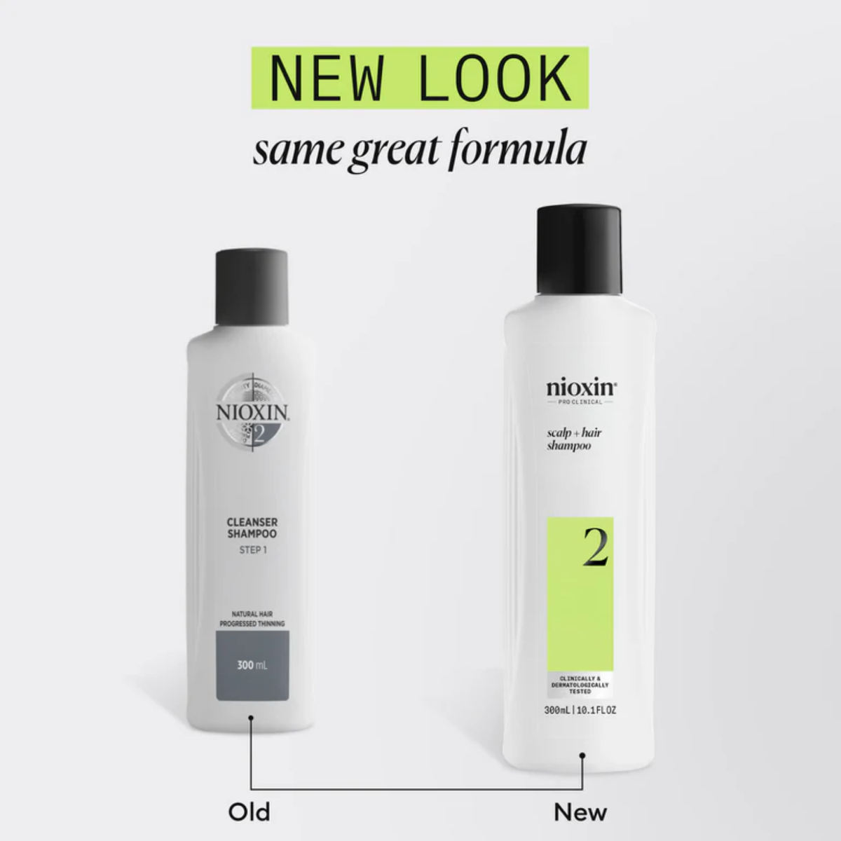 Shampoing Nioxin System 2 Cleanser pour cuir chevelu purifié et cheveux naturels avec affinement avancé