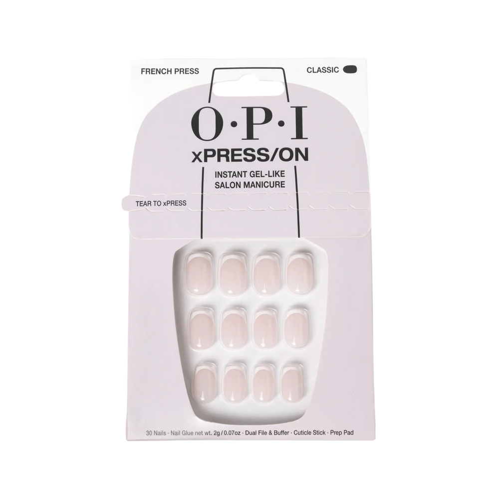 Faux-ongles OPI xPRESS/ON Effects French Press French chic réutilisables