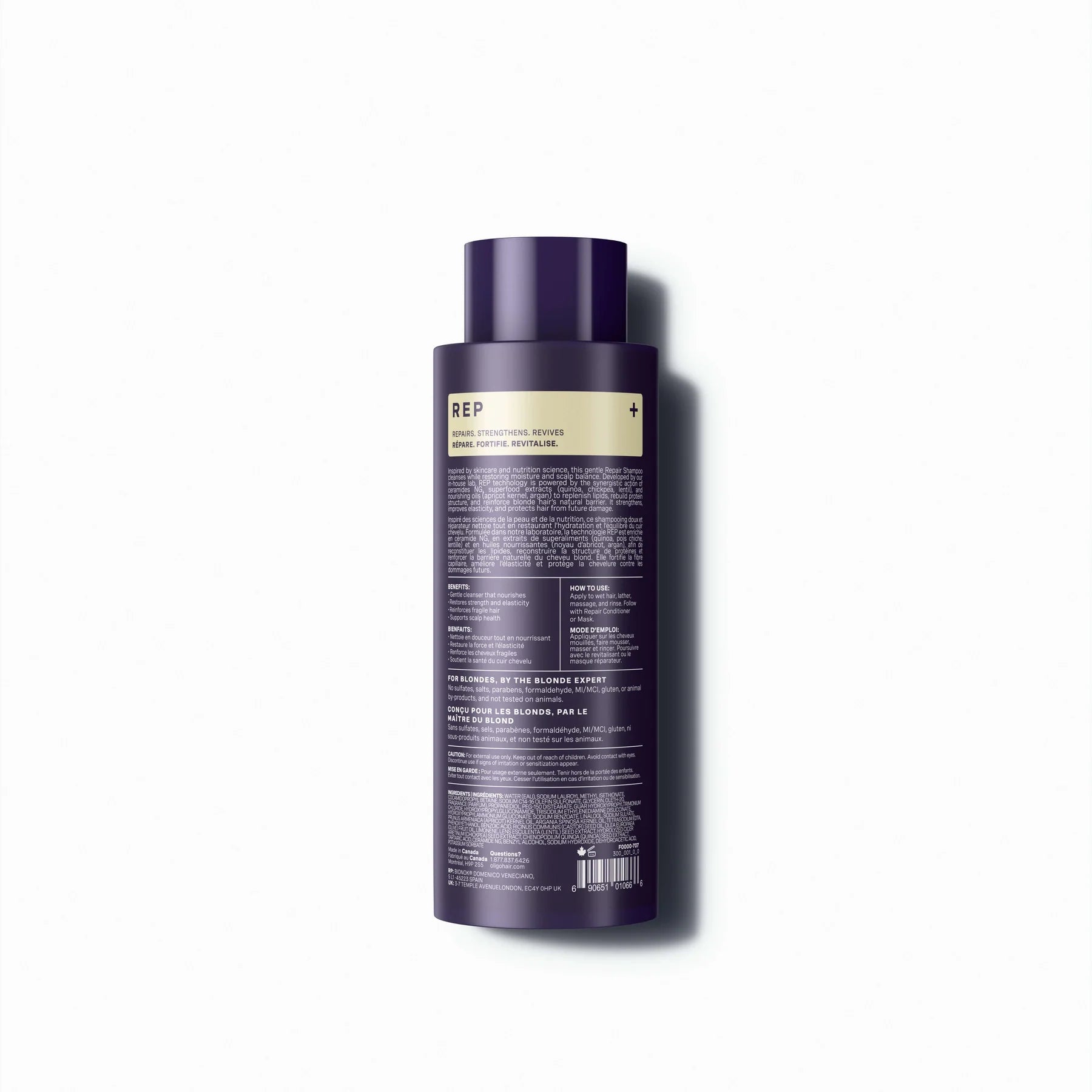 Shampooing Réparateur Blacklight (300ml) - OLIGO