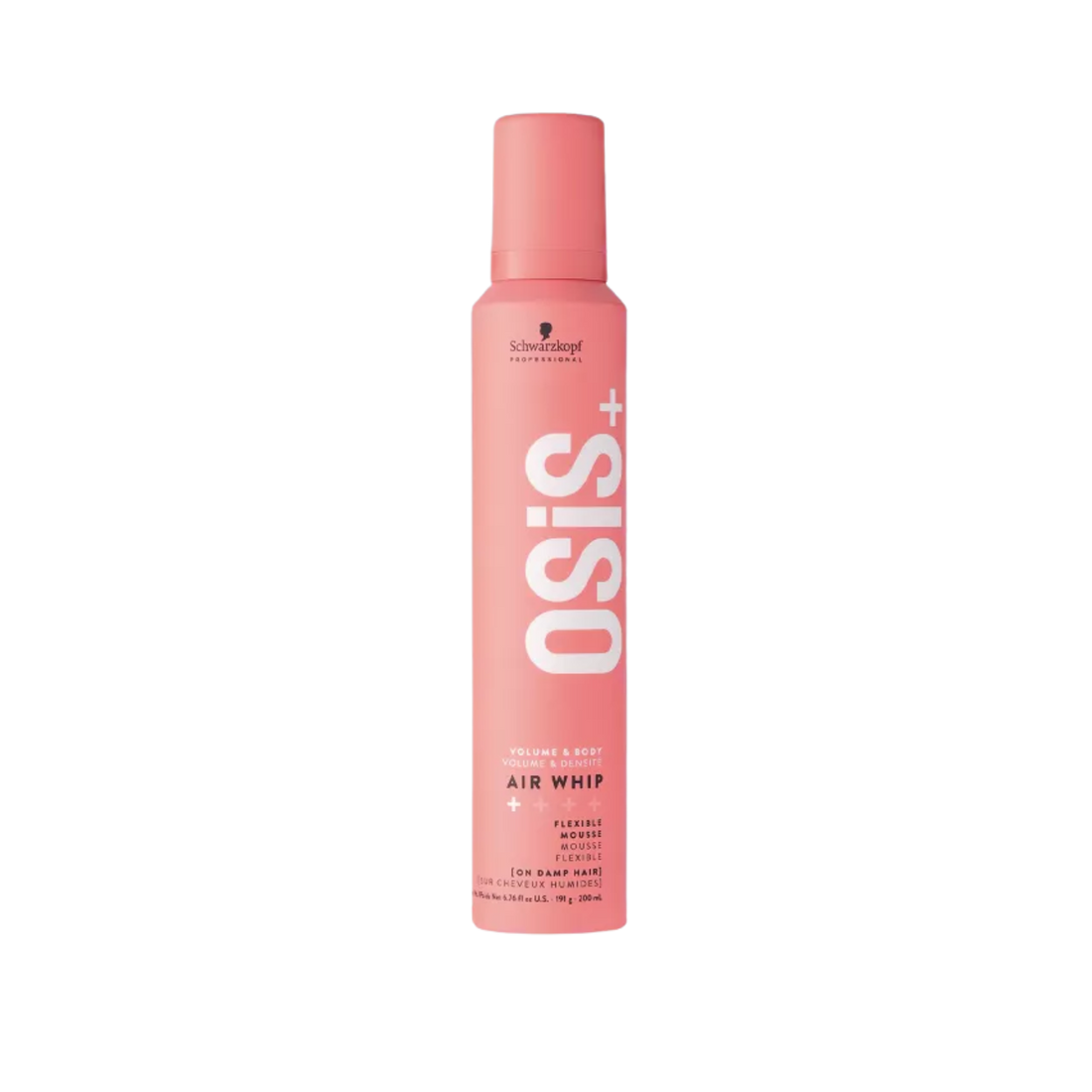 Flacon mousse Schwarzkopf OSiS+ Air Whip Flexible — tenue légère et sans craquement