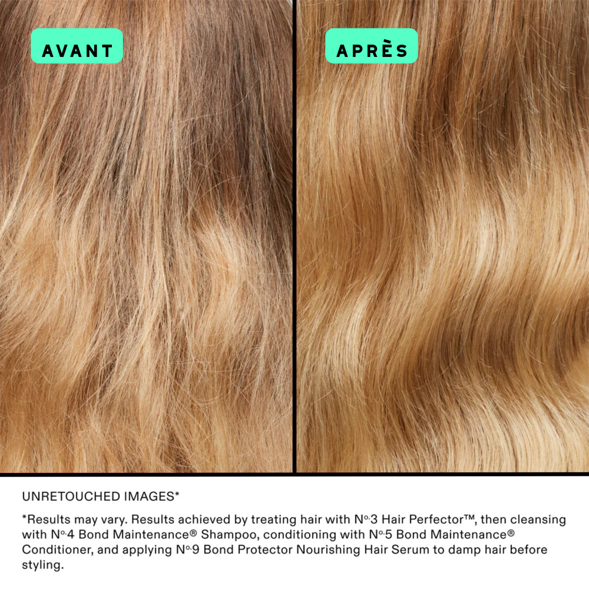 Flacon du traitement Olaplex N° 3 Hair Perfector posé sur fond neutre