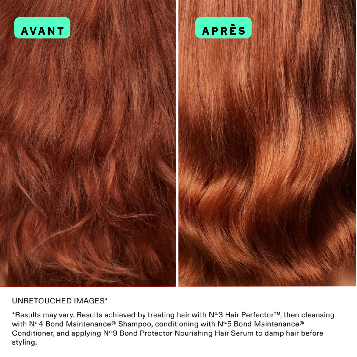 Flacon du traitement Olaplex N° 3 Hair Perfector posé sur fond neutre