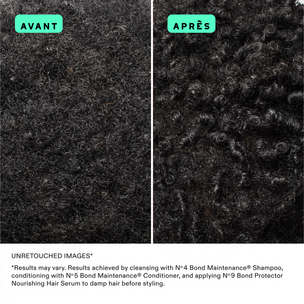 Flacon du shampooing Olaplex N° 4 Bond Maintenance placé sur fond neutre