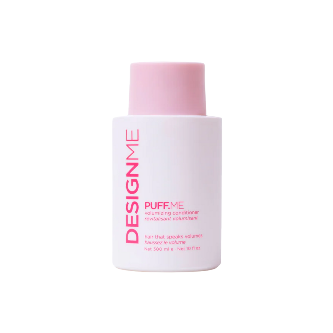 Flacon de 300 ml de revitalisant volumisant PUFF.ME pour cheveux fins, formule légère et volumisante