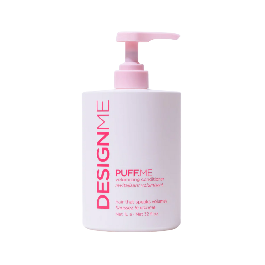 Flacon de 300 ml de revitalisant volumisant PUFF.ME pour cheveux fins, formule légère et volumisante