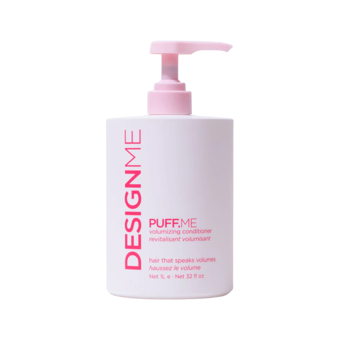 Flacon de 300 ml de revitalisant volumisant PUFF.ME pour cheveux fins, formule légère et volumisante