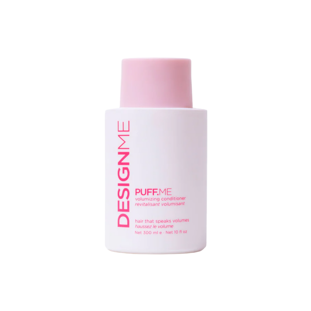 Flacon de 300 ml de revitalisant volumisant PUFF.ME pour cheveux fins, formule légère et volumisante