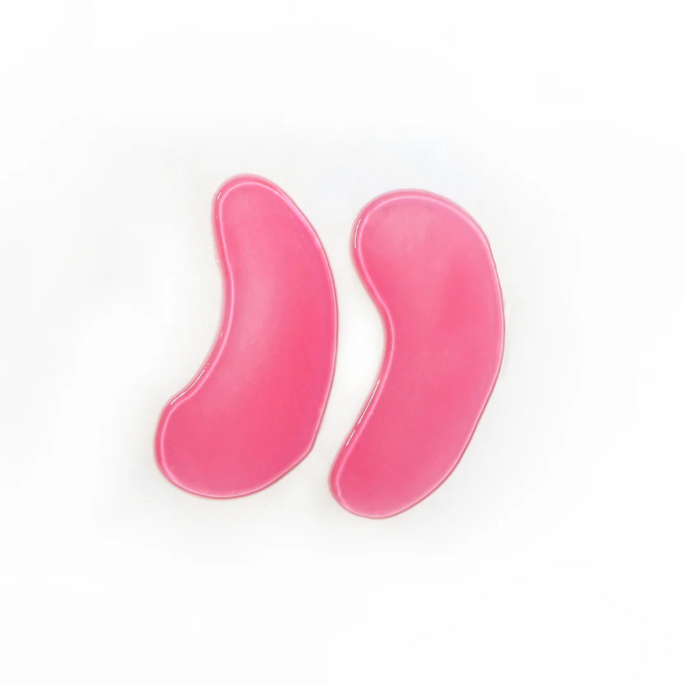 Trois paires de patchs sous les yeux Roselisa infusés à la rose égyptienne dans leur emballage gel.