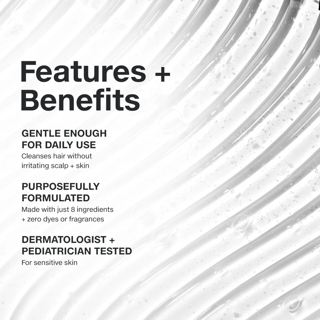 Shampooing Paul Mitchell Clear Essential Shampoo sans parfum, formule douce à 8 ingrédients pour cuir chevelu sensible, nettoyage quotidien des cheveux.