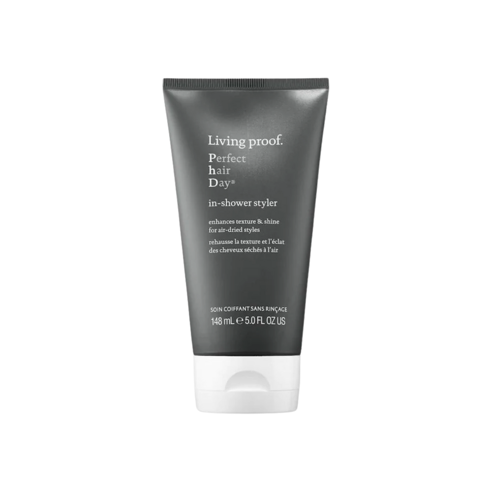 Tube de Perfect Hair Day In‑Shower Styler Living Proof – crème coiffante à utiliser sous la douche pour texture, douceur et brillance – 60 ml

