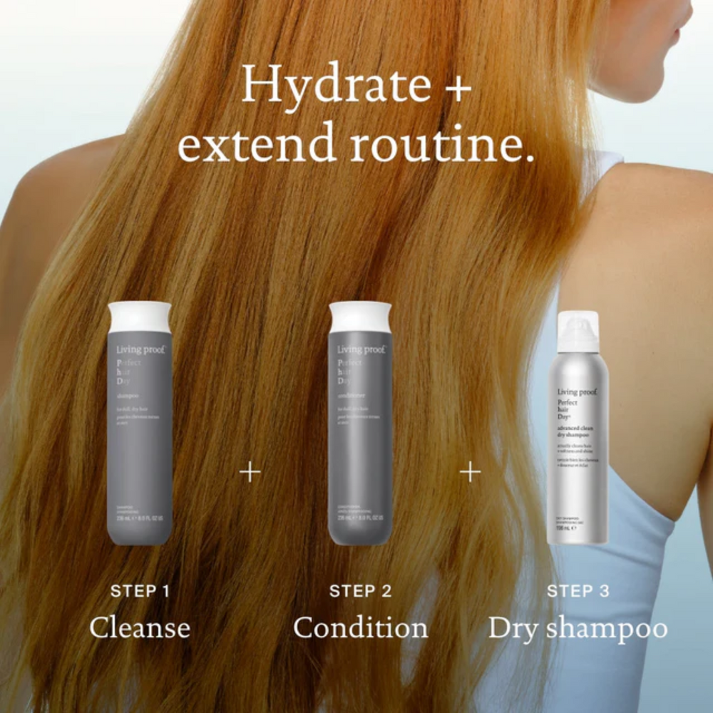 Flacon de Perfect Hair Day Shampoo Living Proof – shampooing multi-bénéfices pour cheveux brillants et sains – 236ml

