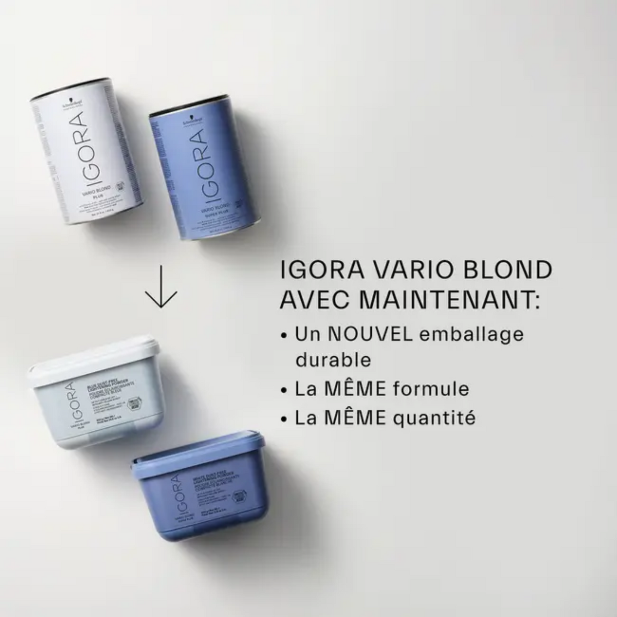 Poudre éclaircissante Schwarzkopf Igora Vario Blond Plus 450 g pour éclaircissement professionnel