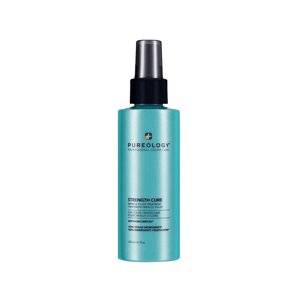 Flacon de Pureology Strength Cure Miracle Filler 150 ml – traitement leave‑in réparateur cheveux colorés