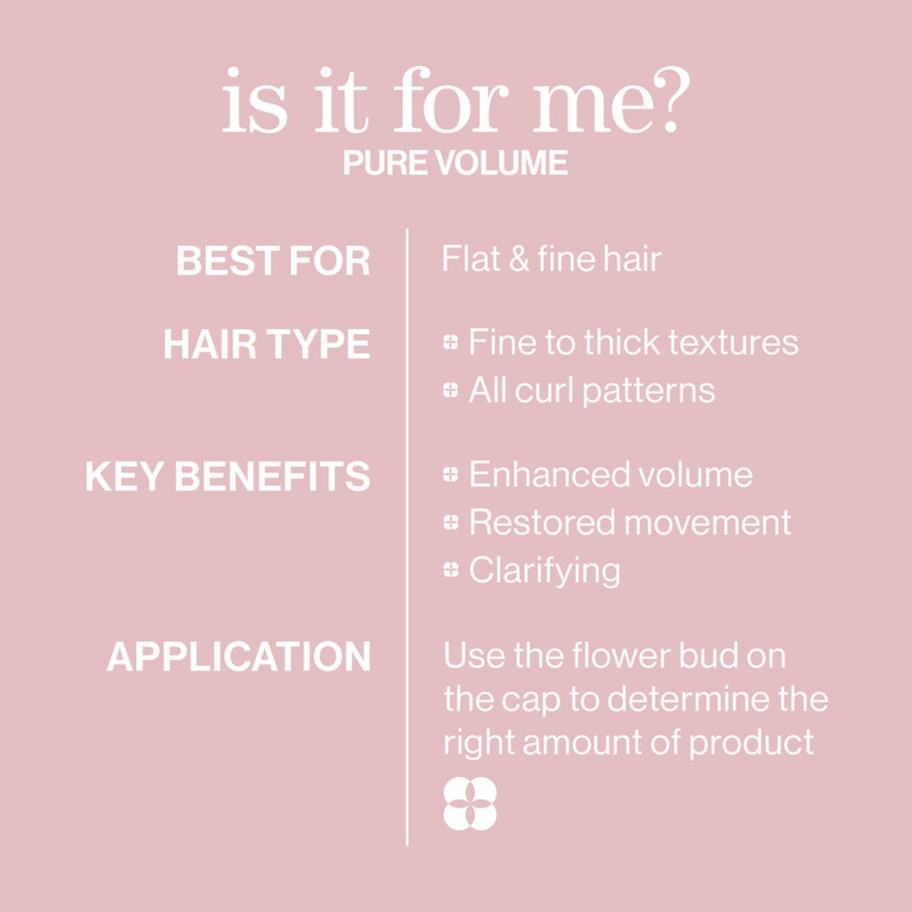 Pure Volume Shampoo Pureology – soin vegan sans sulfates pour cheveux fins, apporte volume léger et protège la couleur