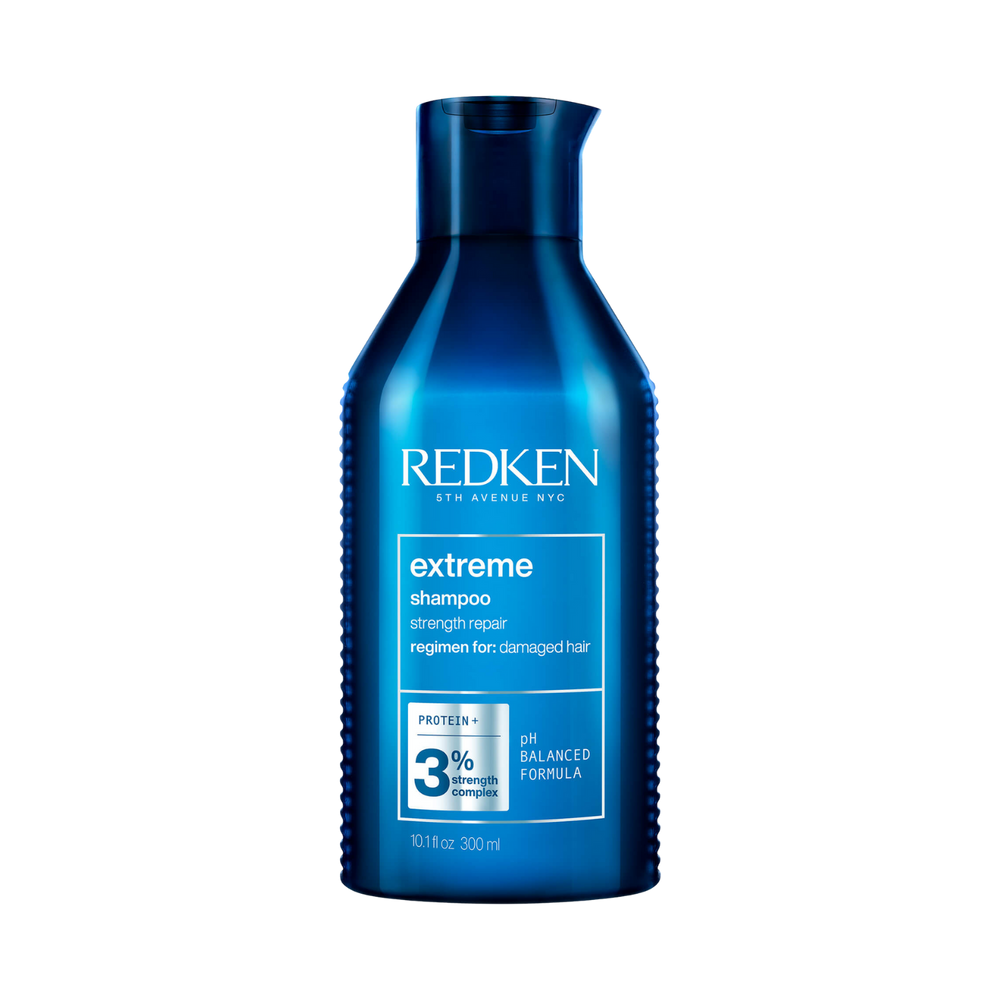 Flacon du Shampooing Fortifiant Extreme de Redken pour cheveux abîmés