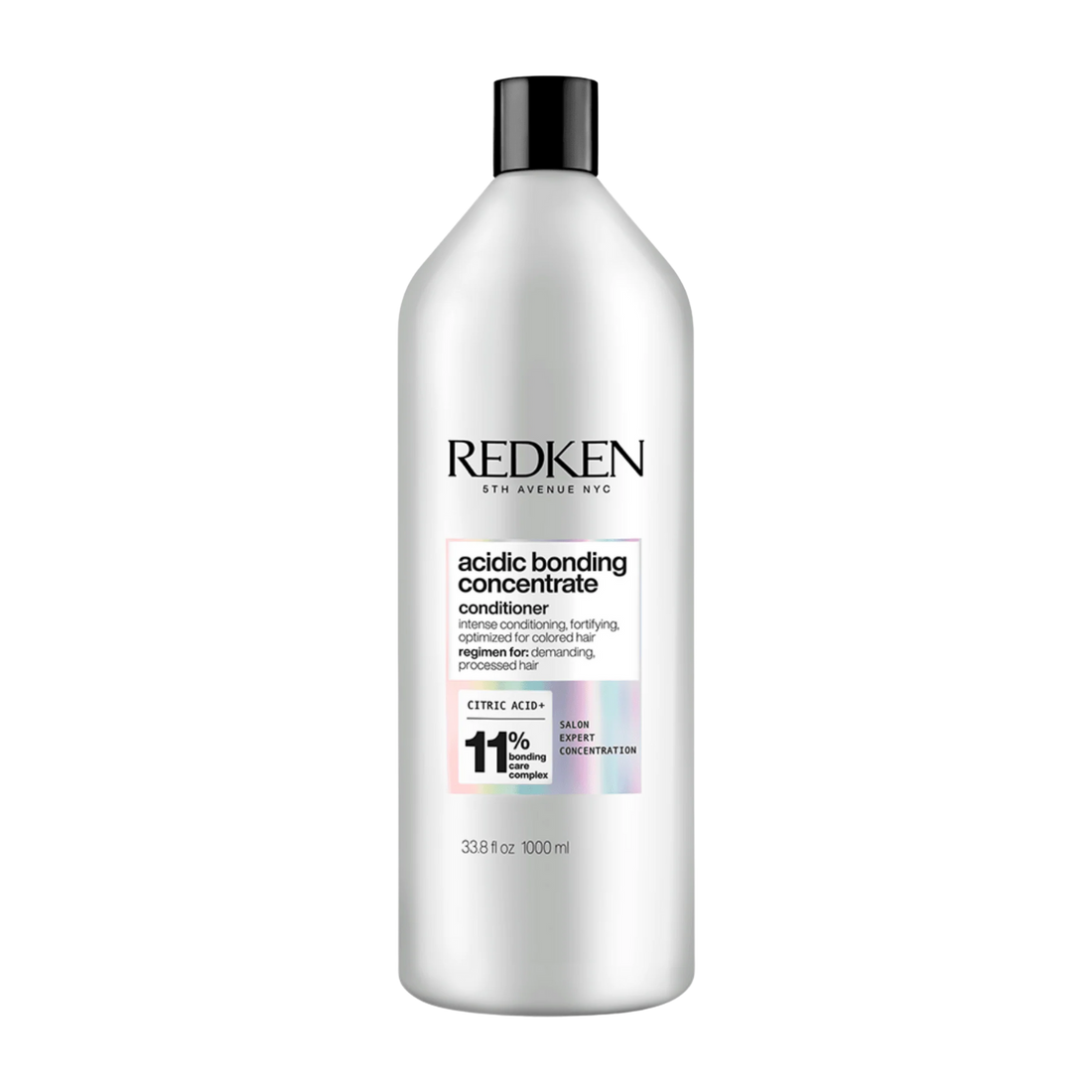 Tube ou flacon de l’après-shampoing Redken Acidic Bonding Concentrate sur fond blanc.