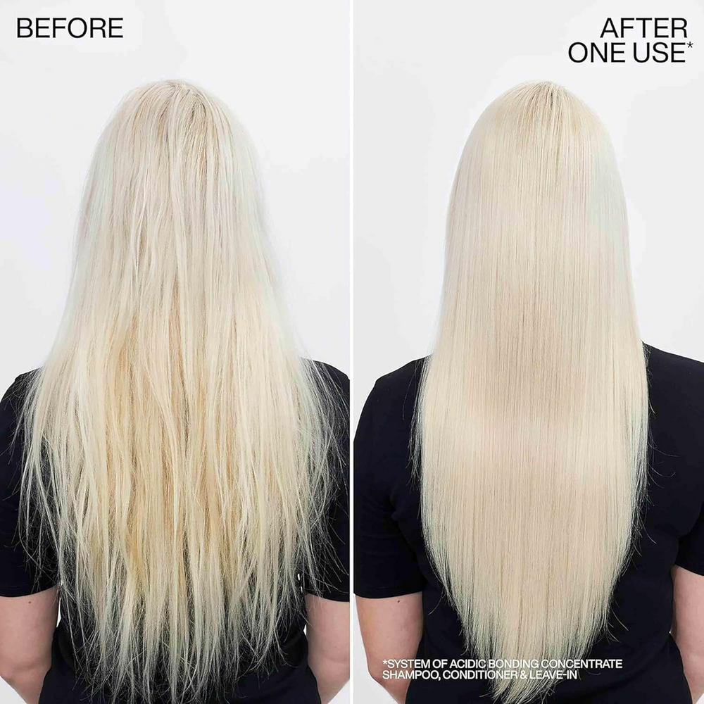 Flacon du shampoing Redken Acidic Bonding Concentrate, soin réparateur sans sulfate pour cheveux abîmés