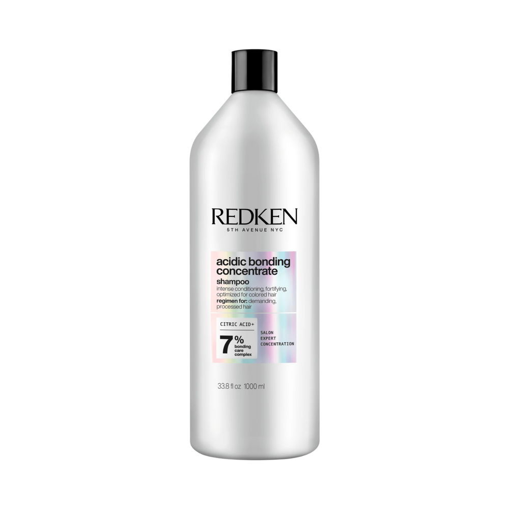 Flacon du shampoing Redken Acidic Bonding Concentrate, soin réparateur sans sulfate pour cheveux abîmés